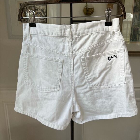 Vintage 90s BUM Equipment White Denim Mom Shorts 7 4 - Picture 8 of 9